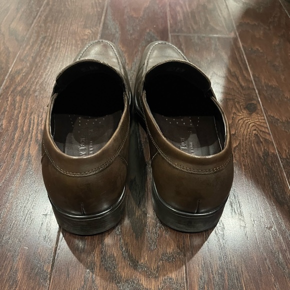 ecco TRAY TECH Men\'s Dress Comfort Brown Leather Penny Loafers Sz EU 42 US 8-8.5 main image 4